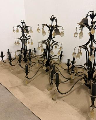 Lampadari da collezione con gocce di Murano