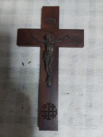 Croce in legno vintage proveniente da Gerusalemme
