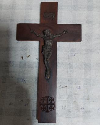 Croce in legno vintage proveniente da Gerusalemme