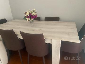 Set sedie+tavolo pranzo