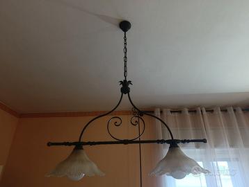 Lampadari cucina in ferro battuto
