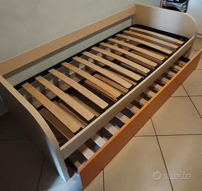 Letto singolo con secondo letto estraibile