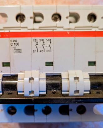 interruttore magnetotermico abb s293 c100 10KA