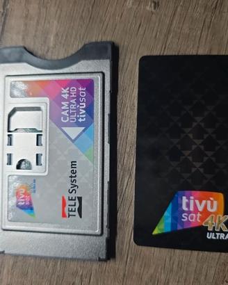 Tivusat 4k ultra HD tessera + Cam