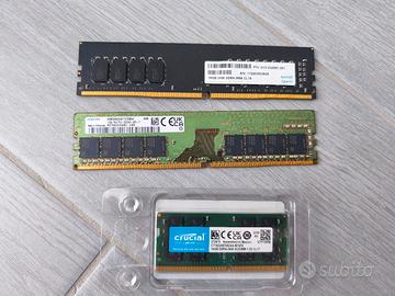 RAM 48GB DDR4 (16GB + 16GB + 16GB) desktop+laptop