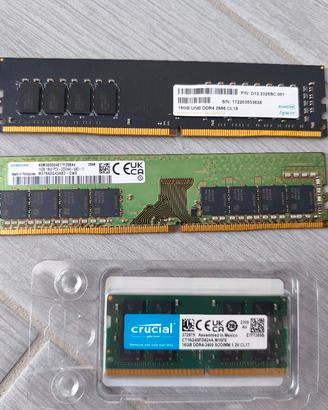 RAM 48GB DDR4 (16GB + 16GB + 16GB) desktop+laptop