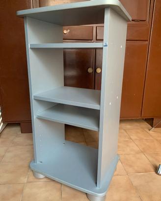 Carrello porta tv Munari Grigio 4 ripiani