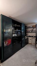 Armadio TV per soggiorno con ante di vetro