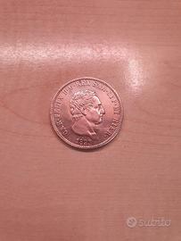 riproduzione moneta 5 lire 1823 carlo felice