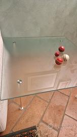 Piano tavolo e tavolino in vetro