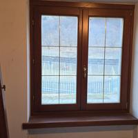 Coppia finestre in legno rovere 2 ante