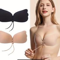 2 pz, reggiseno push up reggiseno Nero senza schie