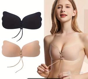 2 pz, reggiseno push up reggiseno Nero senza schie