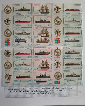 ITALIA REP. combinazioni francobolli