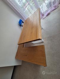 Tavolo + Panca artigianale, legno massiccio