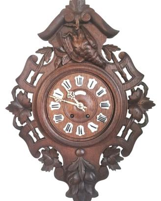 Antico Orologio Pendolo Da Muro in legno 
