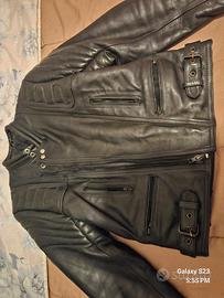Giubbotto pelle biker uomo