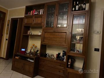 Parete attrezzata legno massiccio