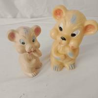 COPPIA ORSETTI SQUEAKY TOY VINTAGE — LEDRAPLASTIC 