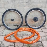 set ruote bici graziella pieghevole 20"