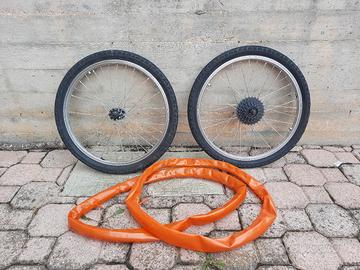 set ruote bici graziella pieghevole 20"