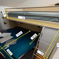 Letto a ponte (struttura 3 letti DOIMO qualità)