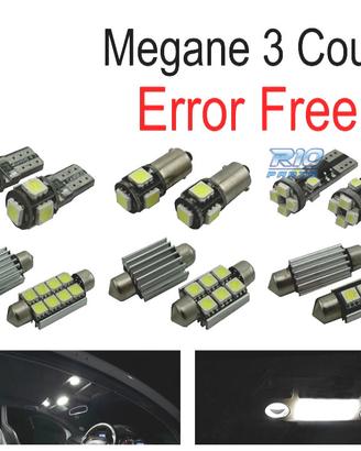 KIT 12 LAMPADE LED INTERNE PER RENAULT MEGANE III 