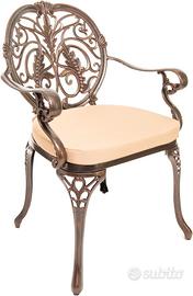 Sedia giardino modello Parigi alluminio pressofuso