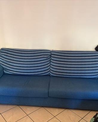 Divano letto 3 posti con letto singolo estraibile