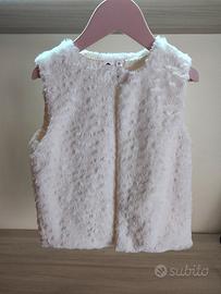 gilet in pelliccia morbida per bambina 4 anni