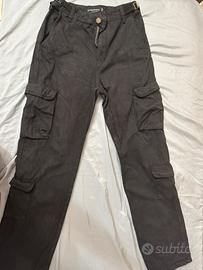jeans cargo donna nero