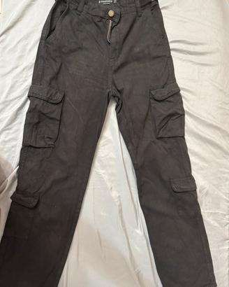 jeans cargo donna nero