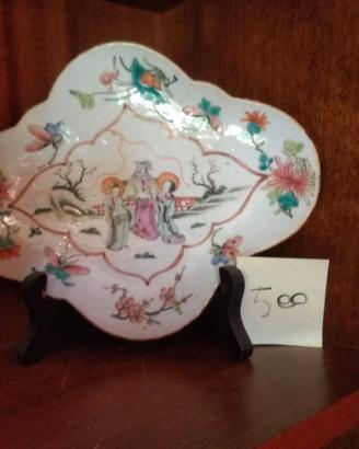 piatto cinese, con supporto in legno