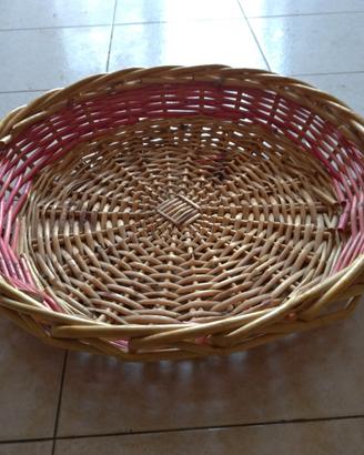 Cesto in vimini intrecciato Ø 44 cm  stile rustico