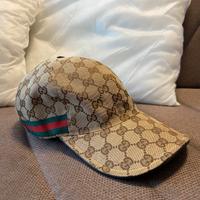 Cappellino baseball Gucci in tessuto original gg