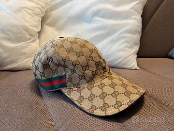 Cappellino baseball Gucci in tessuto original gg
