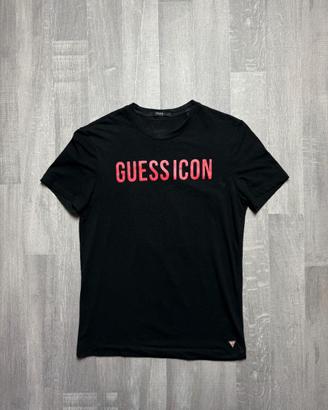 T-Shirt Guess Icon Nera Muscle Fit  Taglia L