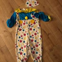vestito carnevale pagliaccio 