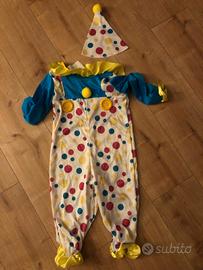 vestito carnevale pagliaccio 