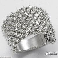 ANELLO FASCIONE ORO 18kt. CON DIAMANTI ct. 2,32