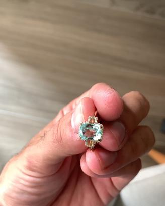 Anello Smeraldo Naturale 2,81 ct + Diamanti