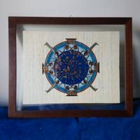 Quadro tela papiro egiziano, larghezza cm 50 x 40