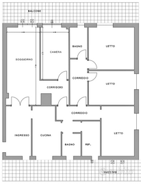 Luminoso appartamento in Viale Umberto