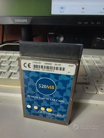 Hard Disk PCMCIA Callunacard 520MB - Vintage Retro