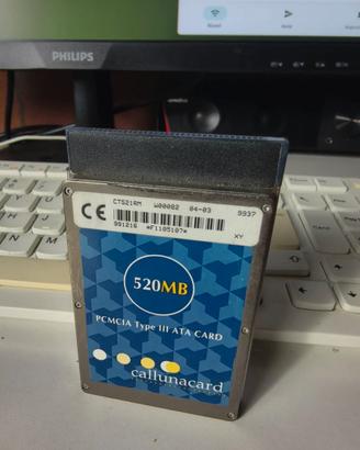 Hard Disk PCMCIA Callunacard 520MB - Vintage Retro