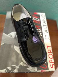 Scarpe eleganti bimbo n. 27 in vero cuoio – Nuove