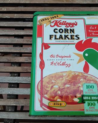 Scatola di latta Kelloggs's Cornflakes - 100 anni
