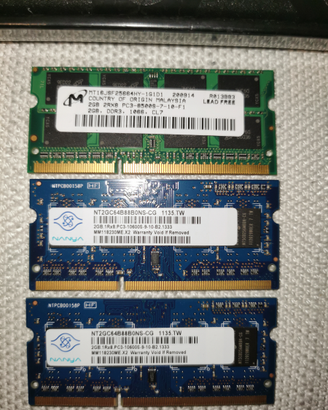 Memoria laptop 2gb pc3 ddr3