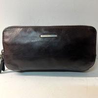 Pochette piquadro pelle marrone