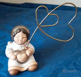THUN Portafoto Angelo Bimbo Cuore in Ceramica Orig